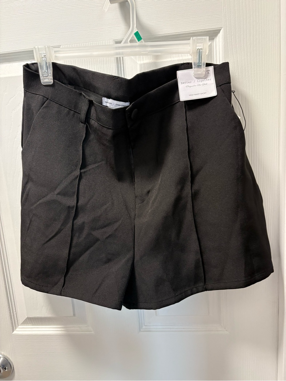 Better Together Tailored High-Waist Black Dress Shorts